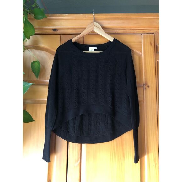 Antropología Yellow Bird Cable Knit 99%Wool Sweater SZ S - Picture 1 of 10